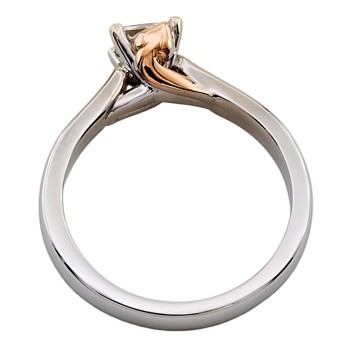 18ct gold 2 tone Clogau solitaire Ring size N